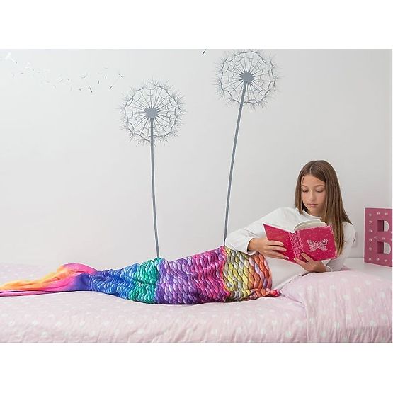 Couverture en forme de sirène Rainbow
