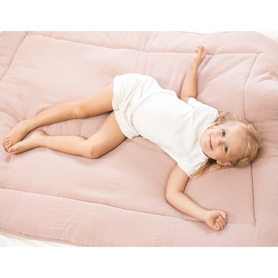 Couverture et oreiller en mousseline avec garnissage 100x135 + 40x60 - gris foncé