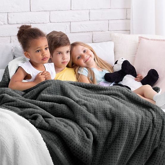 Couverture SHLEEPY couleur graphite jacquard classique 170x210