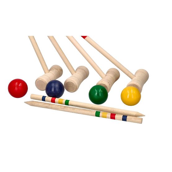 Croquet jeu en bois 24 pièces - pour enfants et adultes