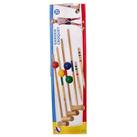 Croquet jeu en bois 24 pièces - pour enfants et adultes