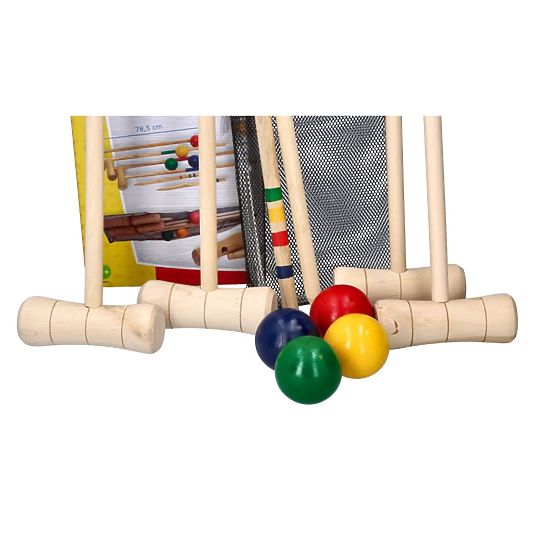 Croquet jeu en bois 24 pièces - pour enfants et adultes