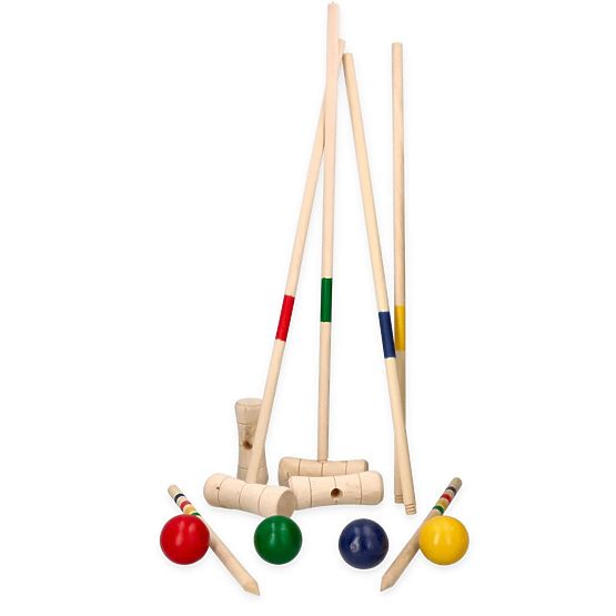 Croquet jeu en bois 24 pièces - pour enfants et adultes