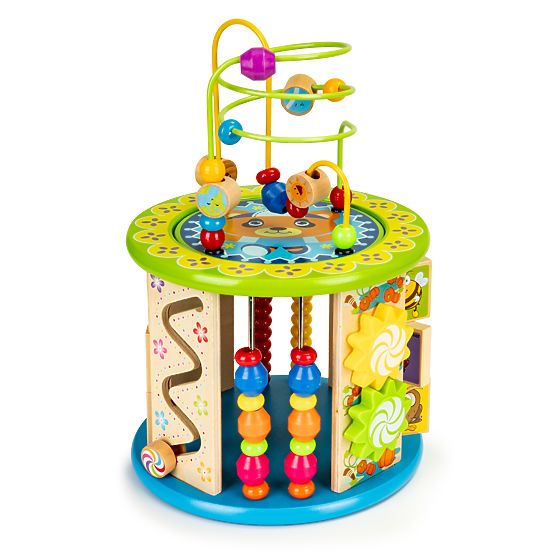 Cube éducative en bois avec jeux et blocs de pêche ECOTOYS