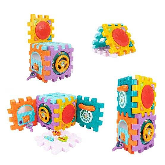 Cube éducative interactive avec tri et sons 6 en 1