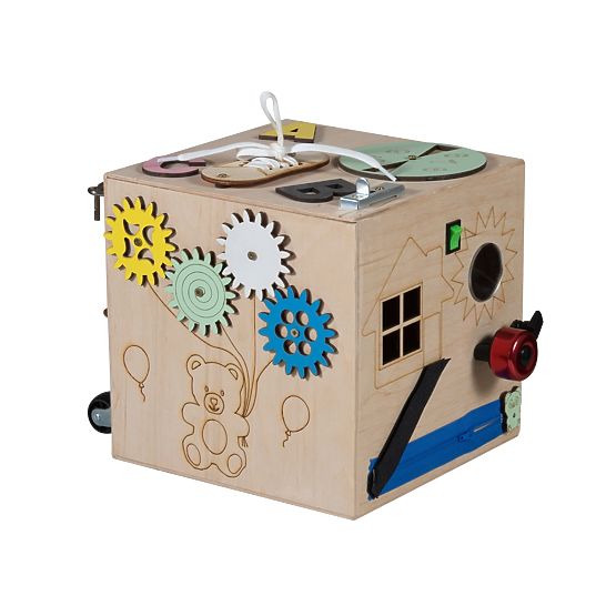Cube en bois Montessori - naturel