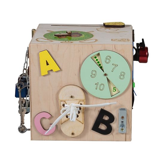Cube en bois Montessori - naturel
