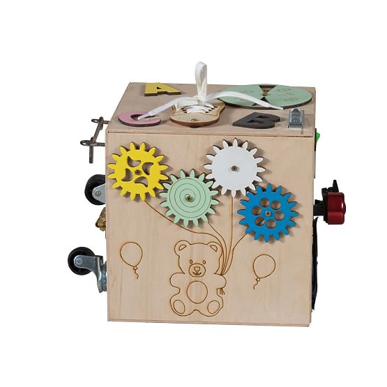 Cube en bois Montessori - naturel