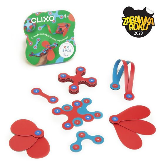 Cubes magnétiques Clixo Itsy, Rose-Turquoise