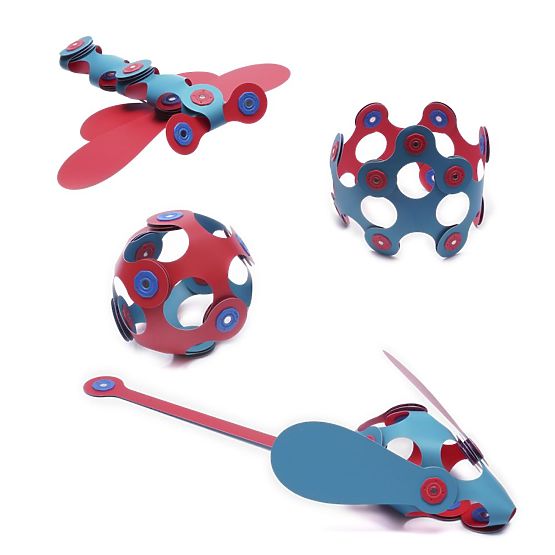 Cubes magnétiques Clixo Itsy, Rose-Turquoise