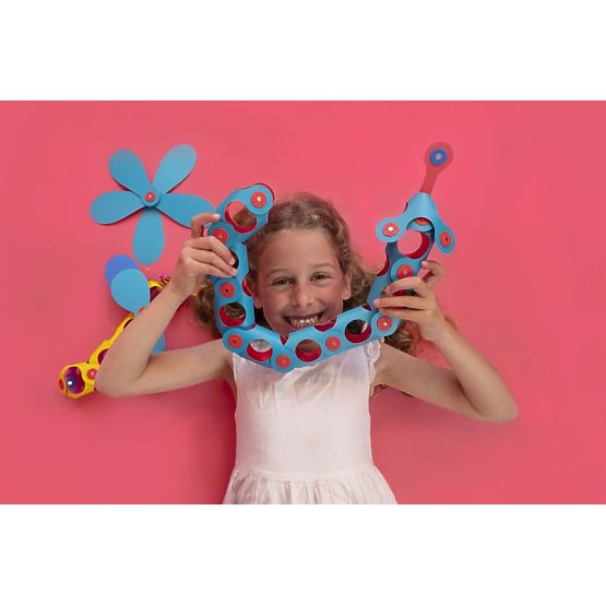 Cubes magnétiques Clixo Itsy, Rose-Turquoise