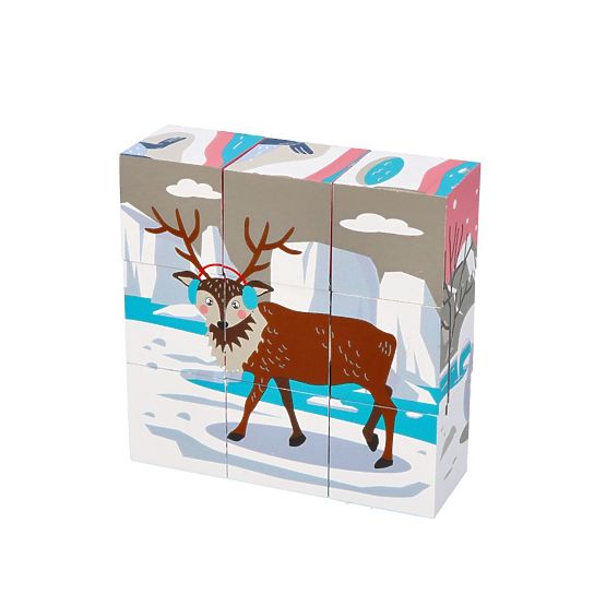 Cubes puzzle cubique Animaux de l'Arctique