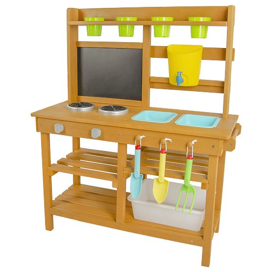 Cuisine de jardin en bois