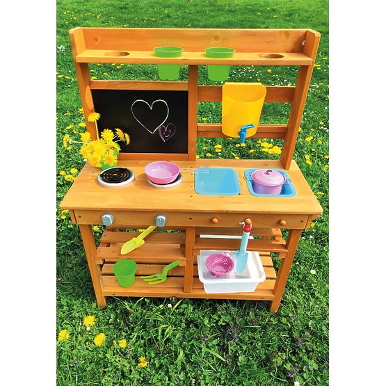 Cuisine de jardin en bois