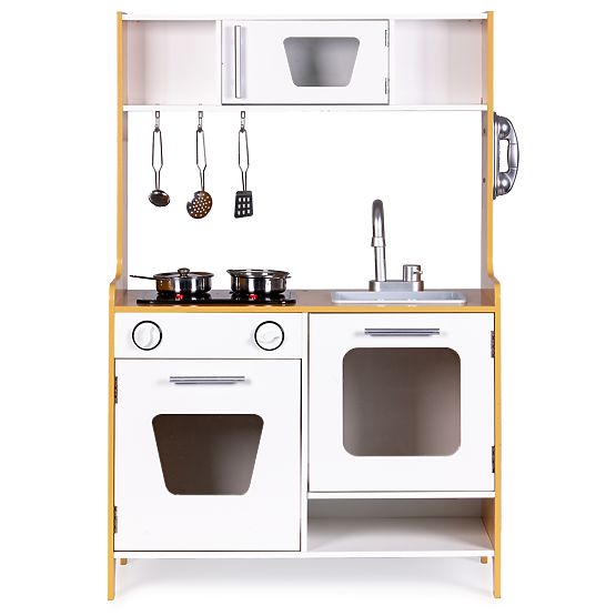 Cuisine en bois avec effets sonores