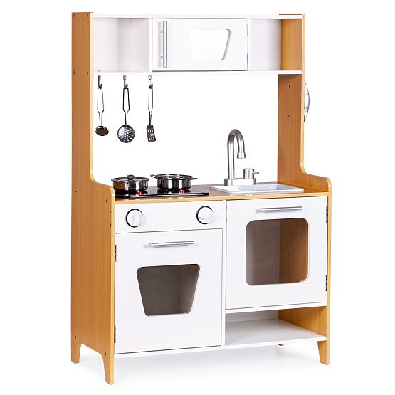 Cuisine en bois avec effets sonores