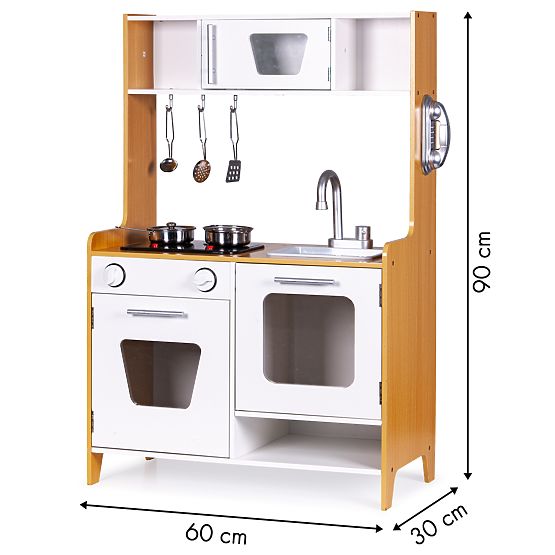 Cuisine en bois avec effets sonores