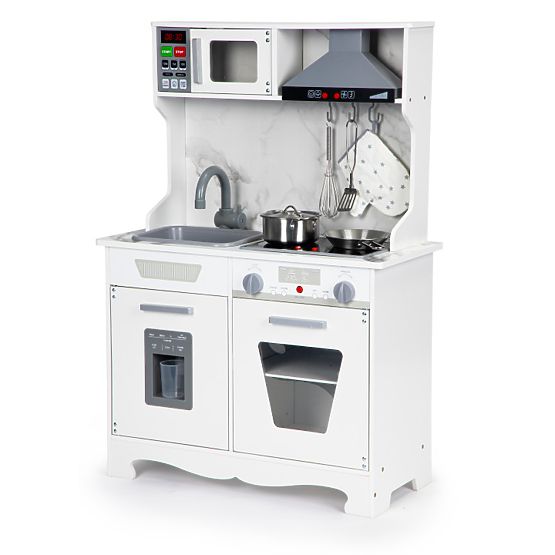 Cuisine en bois pour enfants avec sons et LED + accessoires ECOTOYS