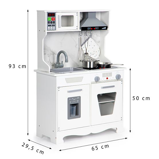 Cuisine en bois pour enfants avec sons et LED + accessoires ECOTOYS