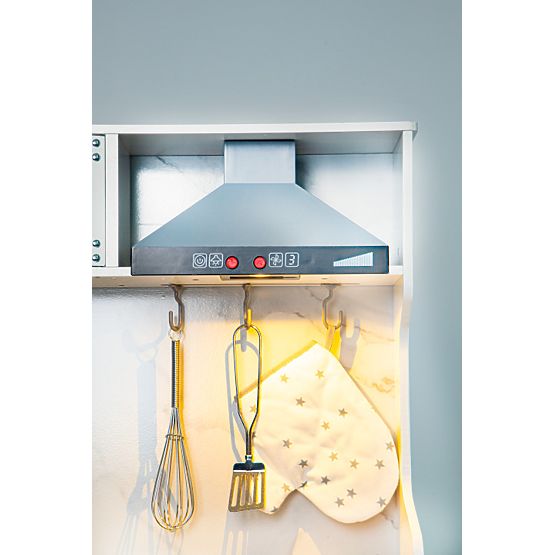 Cuisine en bois pour enfants avec sons et LED + accessoires ECOTOYS