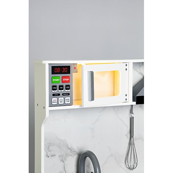 Cuisine en bois pour enfants avec sons et LED + accessoires ECOTOYS