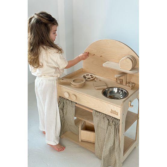 Cuisine en bois pour enfants - naturel
