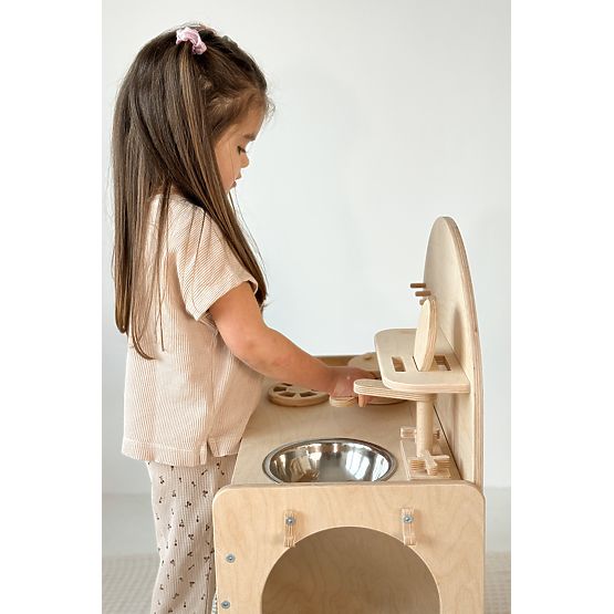 Cuisine en bois pour enfants - naturel