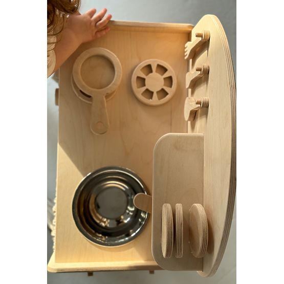 Cuisine en bois pour enfants - naturel