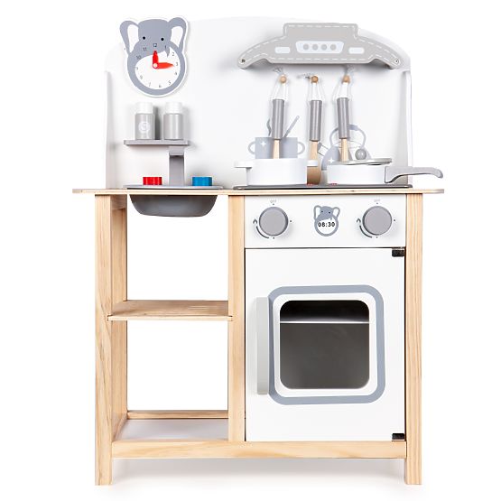 Cuisine en bois Sofia avec effets - gris-blanc