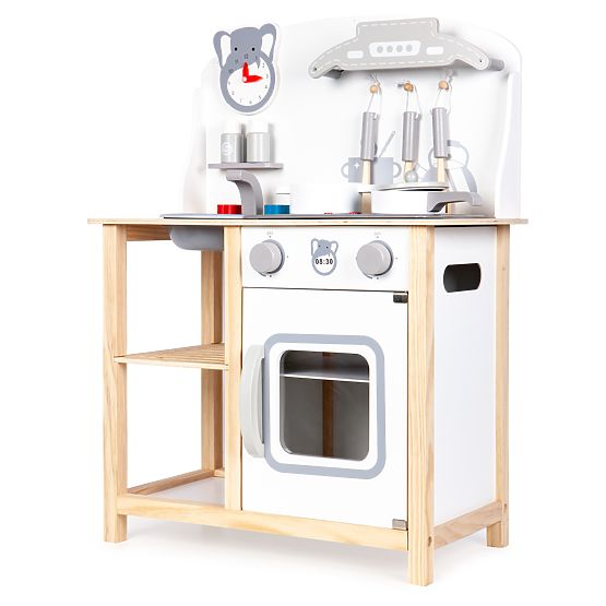 Cuisine en bois Sofia avec effets - gris-blanc