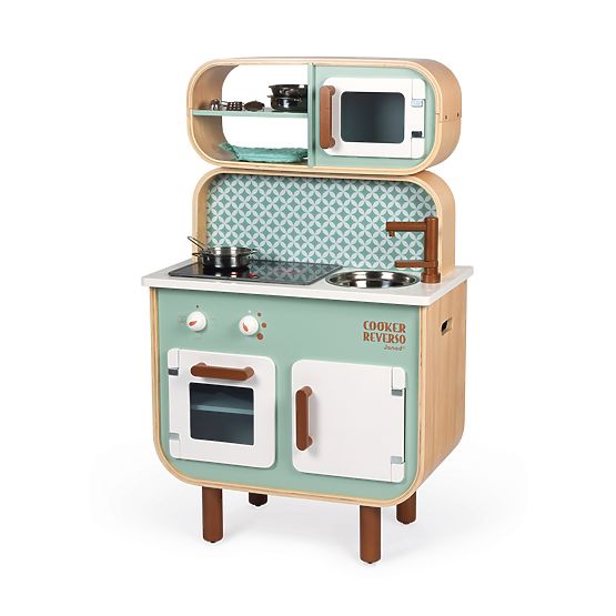 Cuisine enfant en bois Reverso 2 en 1 - double face