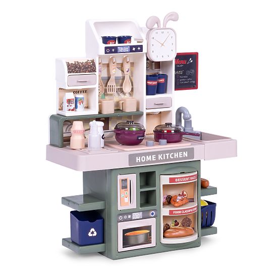 Cuisine pour enfants avec sons, LED et générateur de vapeur, 35 accessoires