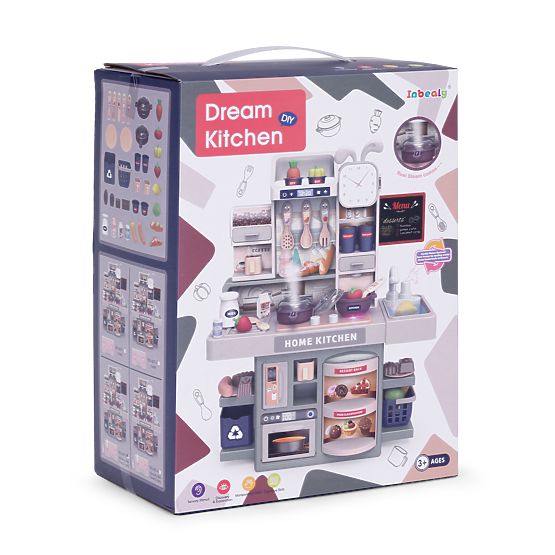 Cuisine pour enfants avec sons, LED et générateur de vapeur, 35 accessoires
