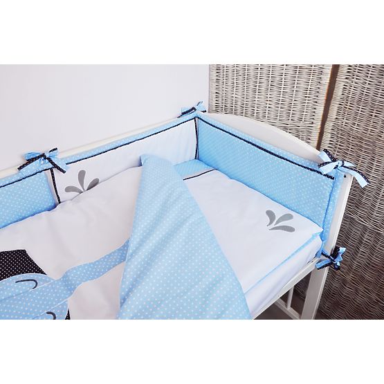 Parure de lit pour enfants 2 pièces Éléphant bleu