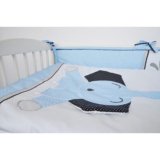 Parure de lit pour enfants 2 pièces Éléphant bleu