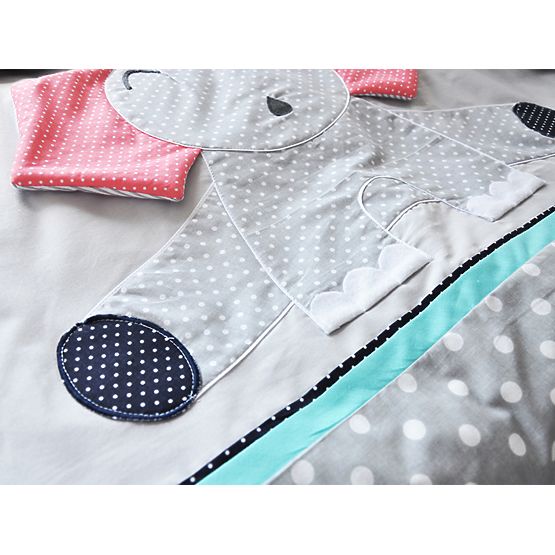 d`enfants 3-dílné literie Sloník gris