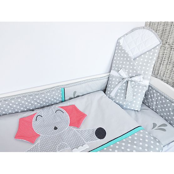d`enfants 3-dílné literie Sloník gris