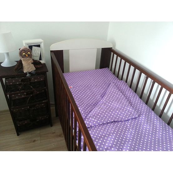 d`enfants literie Polka dots pourpre