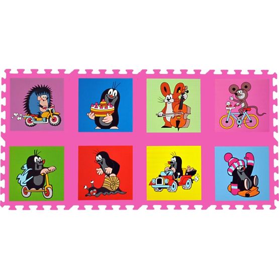 d`enfants mousse puzzle Mole - rose