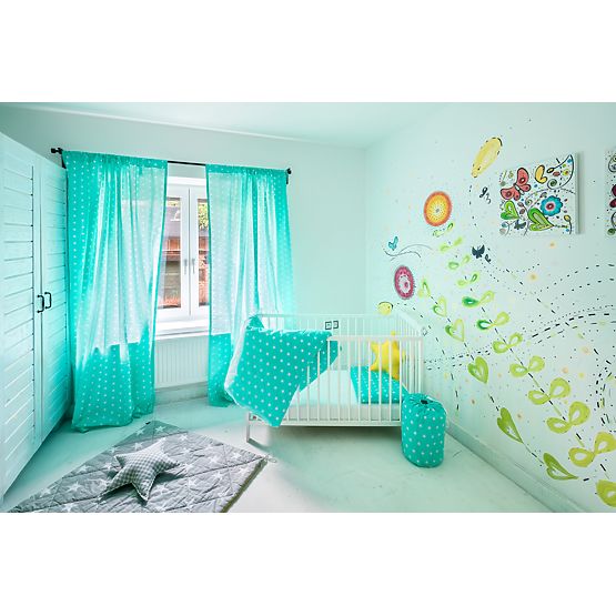 d`enfants rideaux Étoiles menthe 88