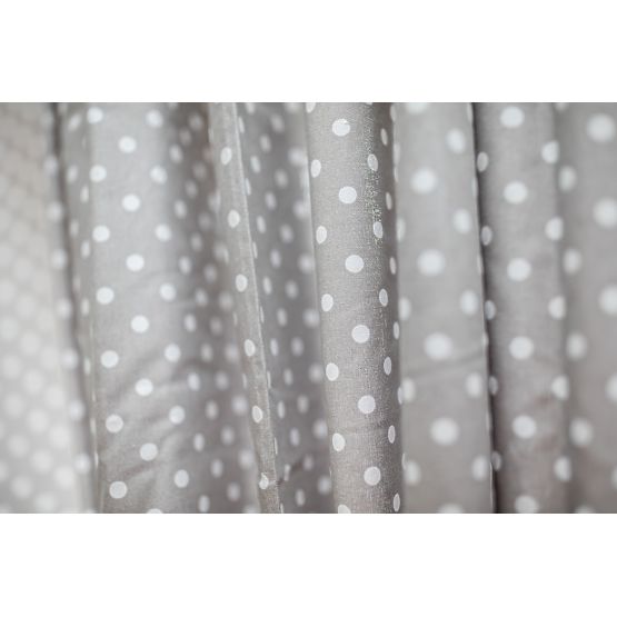 d`enfants rideaux Gris avec blancs polka dots 2