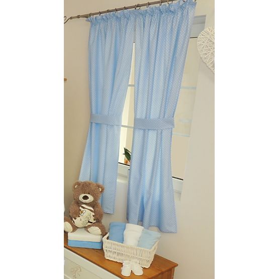 d`enfants rideaux polka dot - bleu