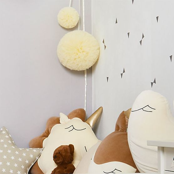Décoratifs pompon - clair jaune