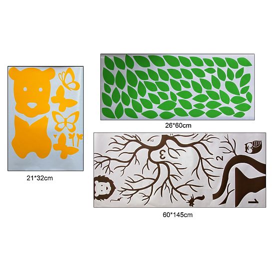 Décorations pour mur arbre et lion