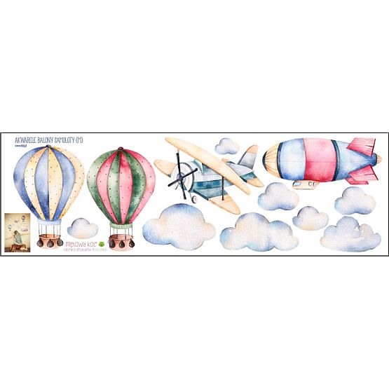 Décorations pour mur ballons et avions