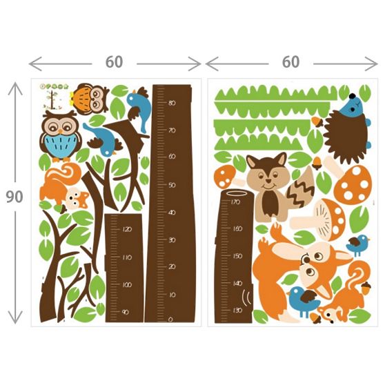 Décorations pour mur - compteur arbre avec fox