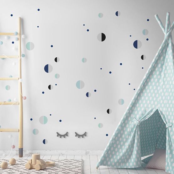 Décorations pour mur DEKORNIK - croissant bleu