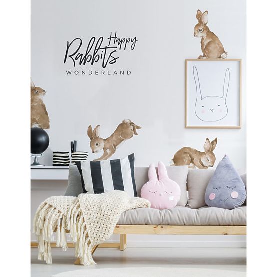 Décorations pour mur DEKORNIK Happy lapins