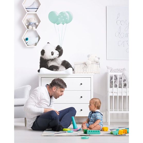 Décorations pour mur DEKORNIK - panda avec menthe ballons