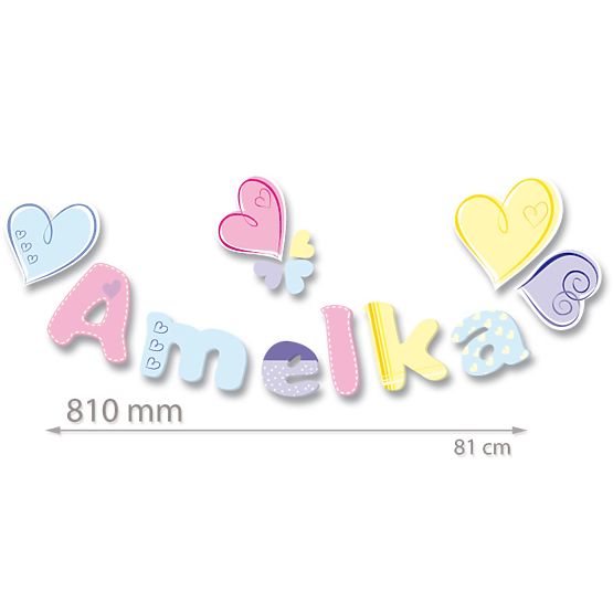 Décorations pour mur Písmenka - neuvedenotel cœur